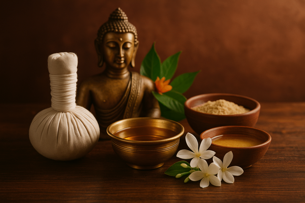 Ayurveda Hindú en la práctica del masaje.master ayurveda